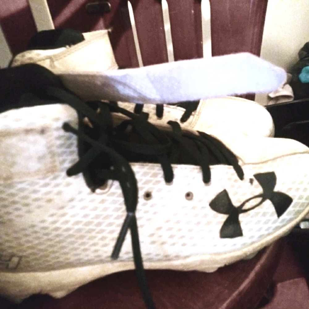 White Under armour cleats
